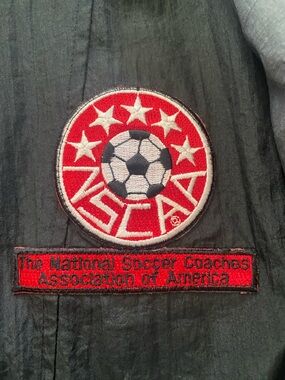 MEN’S NSCAA Umbro Black and Gray Pullover Windbreaker with Embroidered Badge